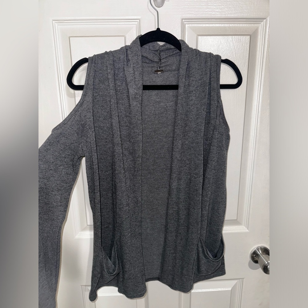 Gray cardigan